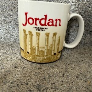 Starbucks Jordan Mug with Red and Tan Design
